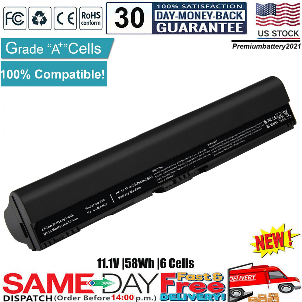 6 Cells Battery for Acer Aspire One 725 756 C710 AL12A31 AL12B31 AL12B32 AL12X32