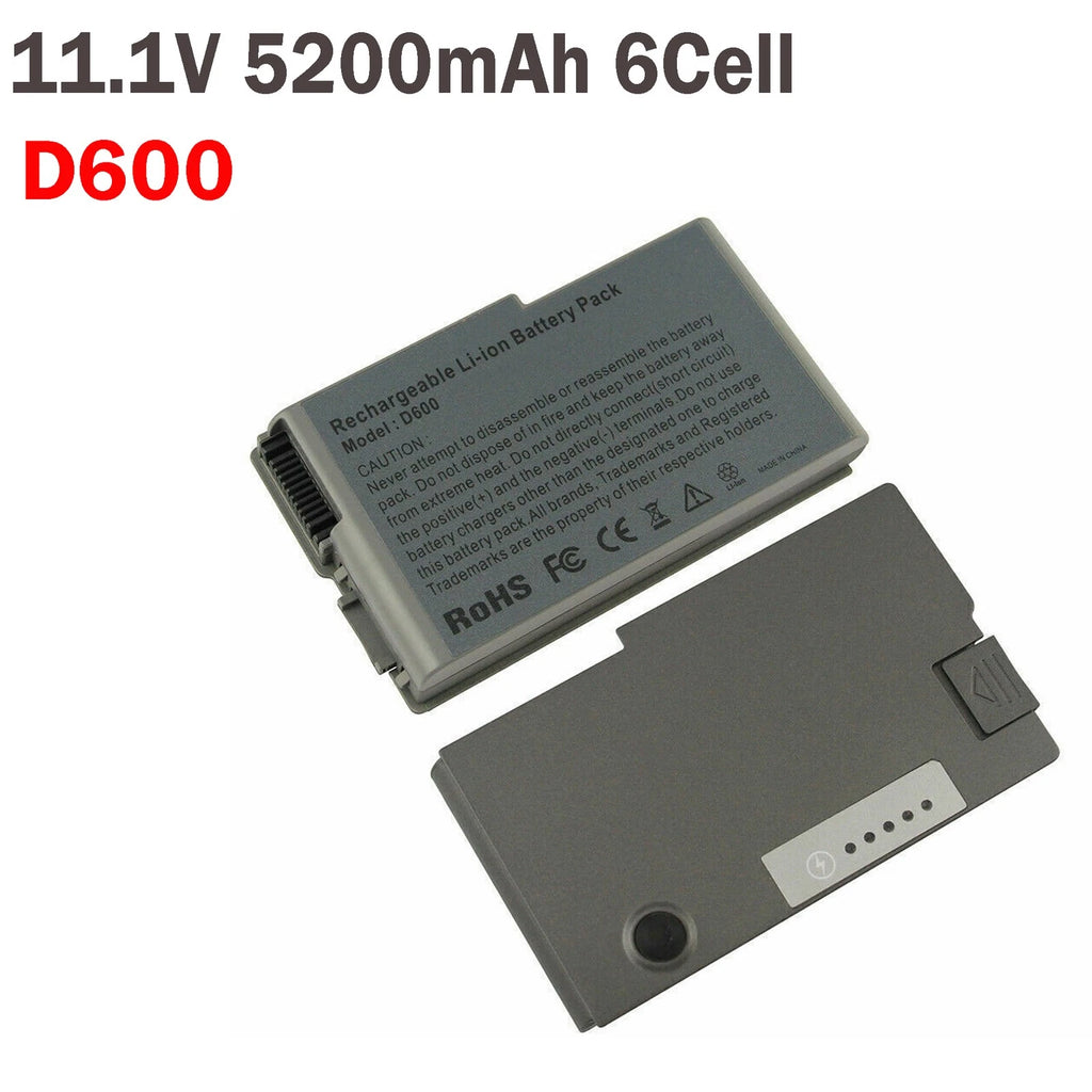 LOT D600 Battery For Dell Latitude D520 D500 D510 D610 C1295 6Cell 5200mAh 11.1V