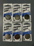 6 Pcs Energizer CR2450 ECR2450 CR 2450 3V Lithium Coin Cell Button Battery