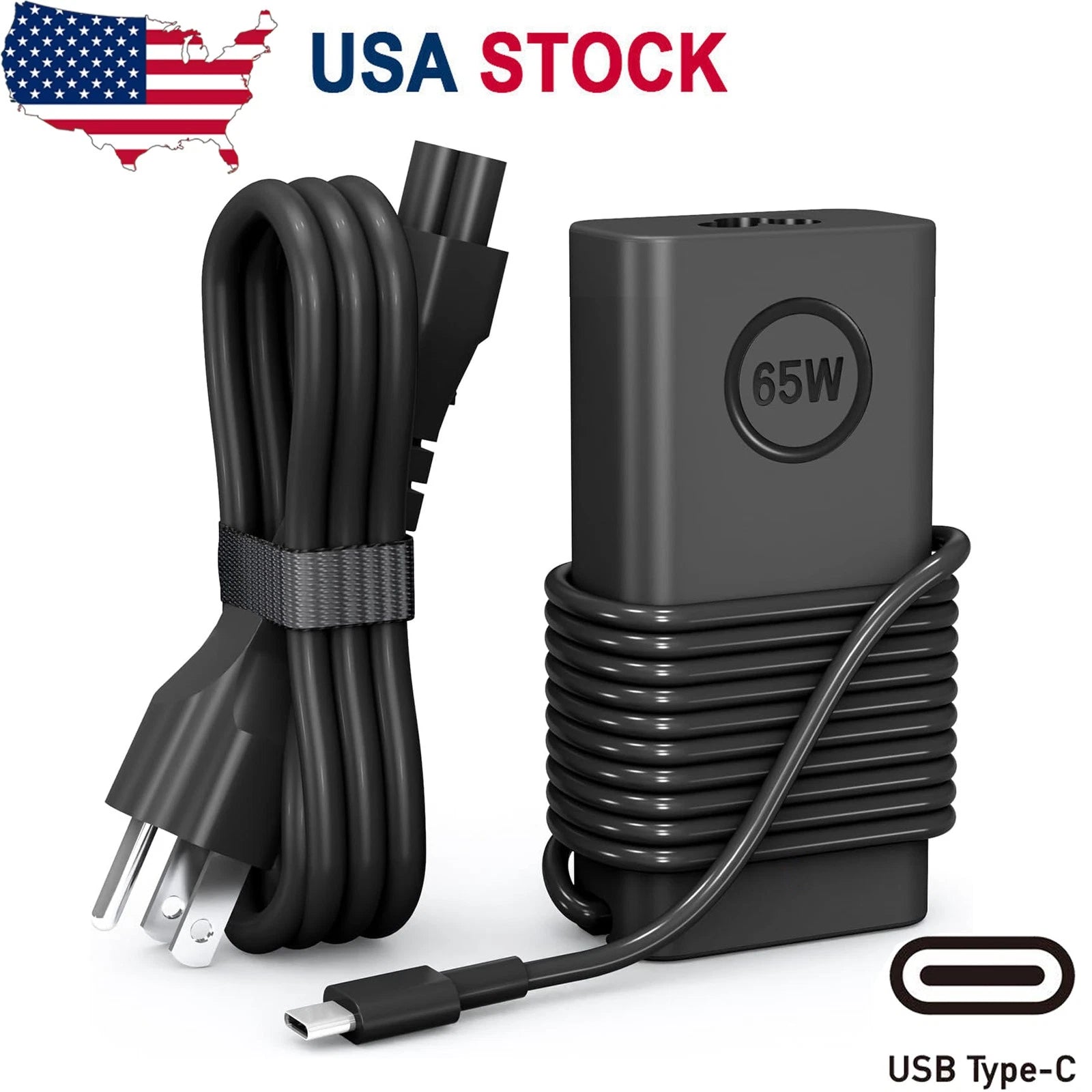 For Dell 65W 90W 130W USB-C Type C Charger AC Power Adapter HA65NM190, DA65NM190