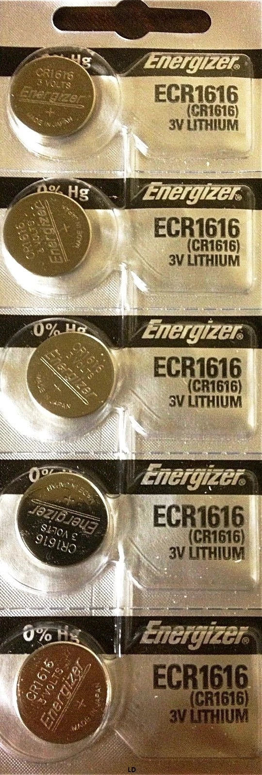 Energizer ECR1616 CR 1616 (5 piece) Lithium 3V Battery New Authorized Seller