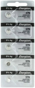 Energizer 379 (SR521SW) Silver Oxide Battery (Pack of 5)