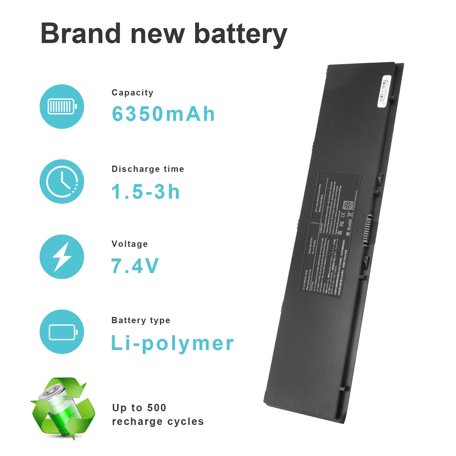 47Wh Battery for Dell Latitude E7440 E7420 E7450 PFXCR 34GKR 3RNFD 451-BBFT US