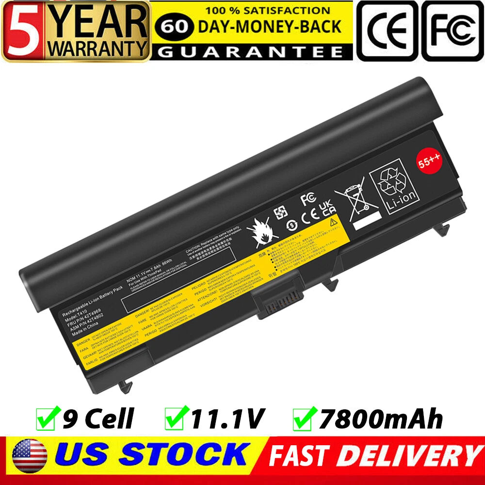 Battery for Lenovo Thinkpad T410 T420 T510 T520 W510 W520 SL410 SL510 6/9 Cell