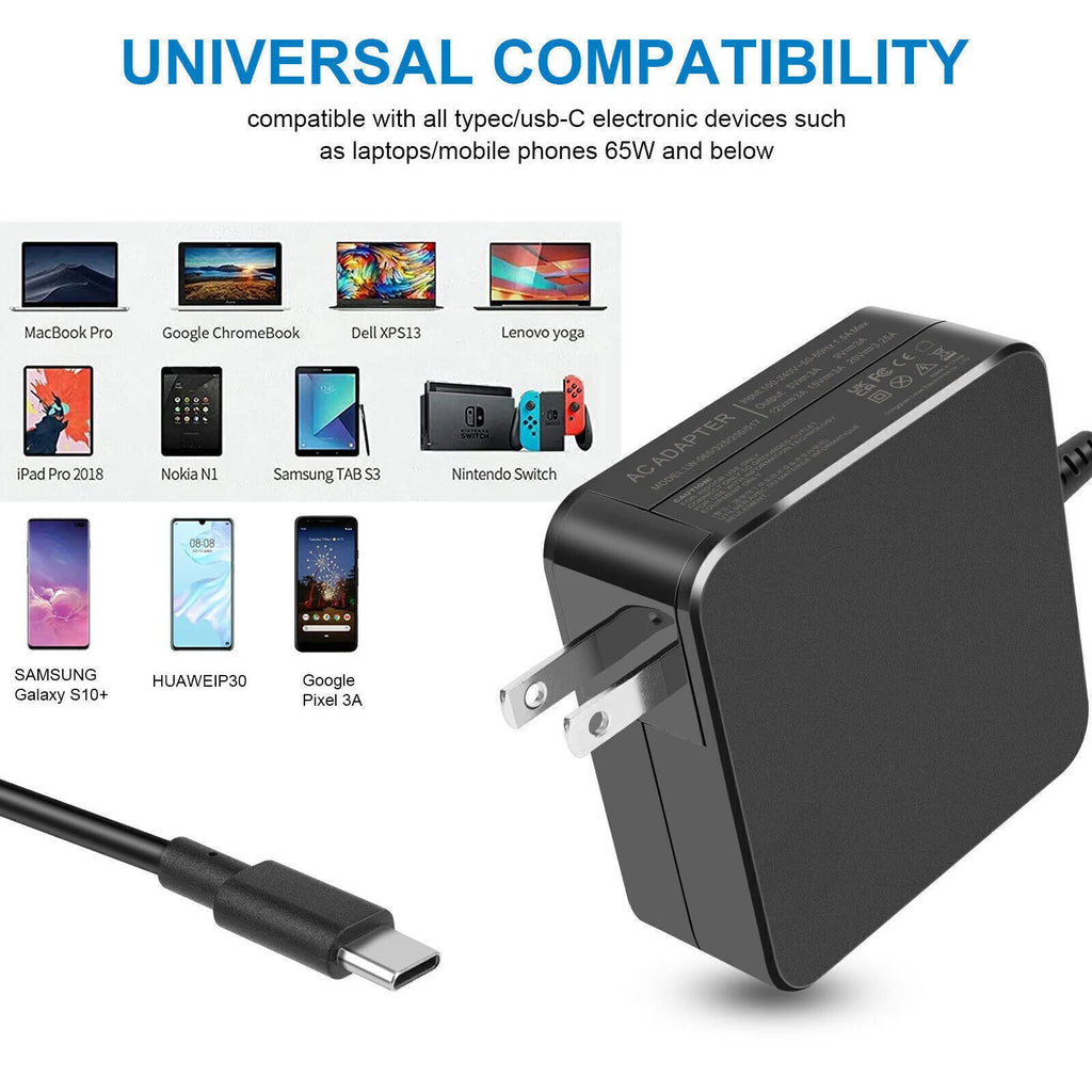 87W USB-C Charger for 2016-2019 MacBook Pro 15" MacBook Air 13inch Power Adapter