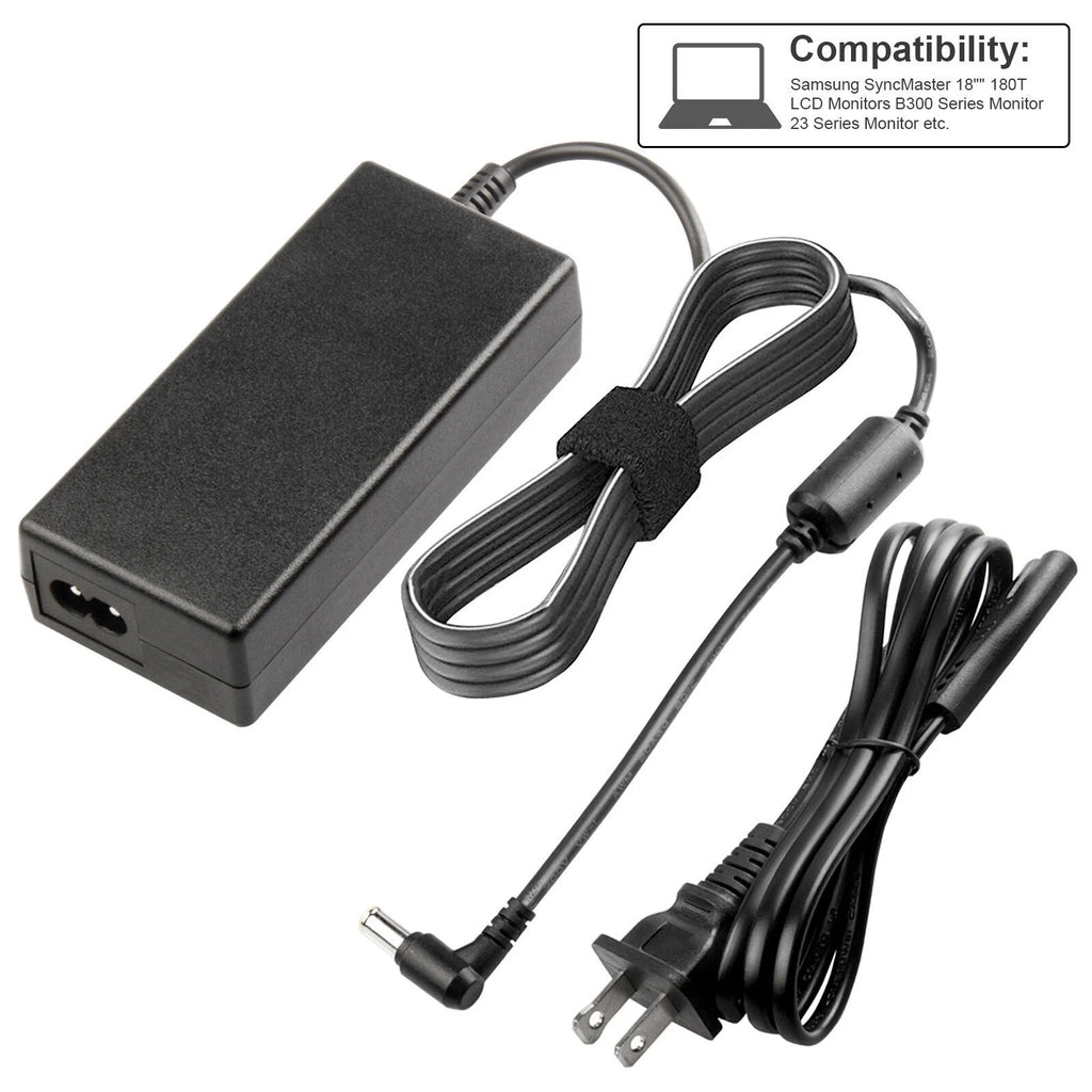 42W Adapter Power Supply for Samsung 15" to 27" LCD TV Monitor Charger W/ Cord