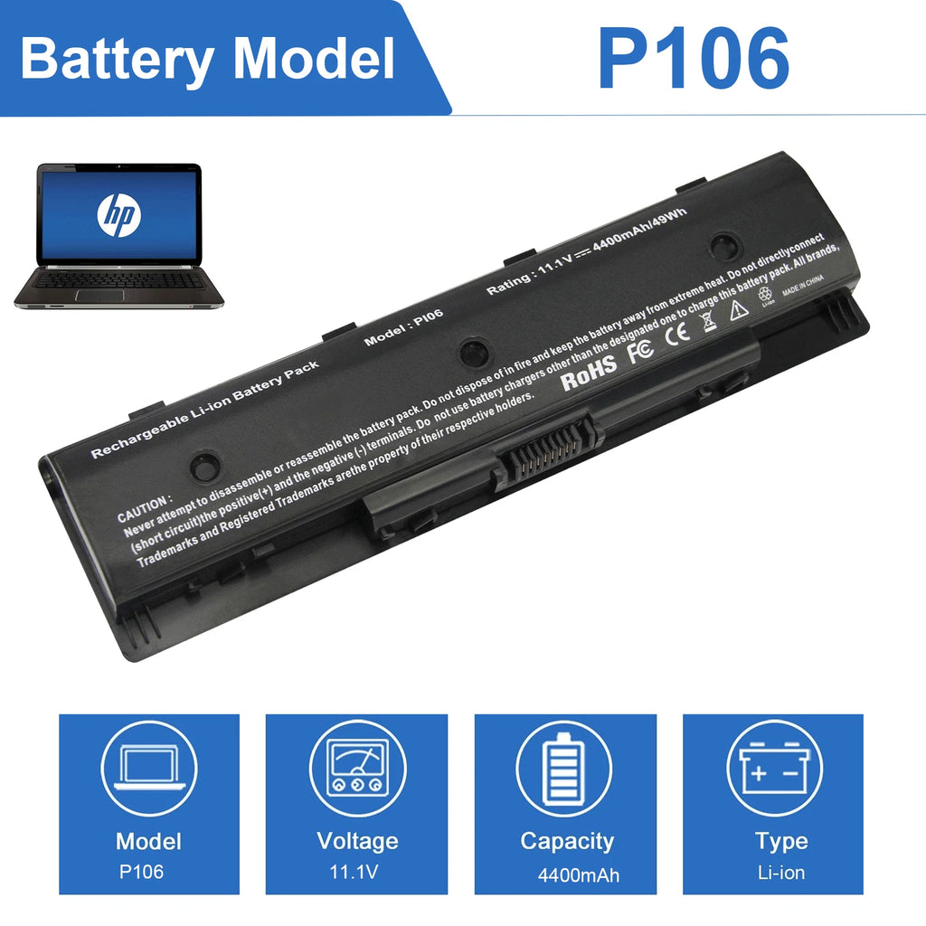 710416-001 P106 710417-001 PI06 Laptop Battery for HP Envy 15 15T 17 Notebook US