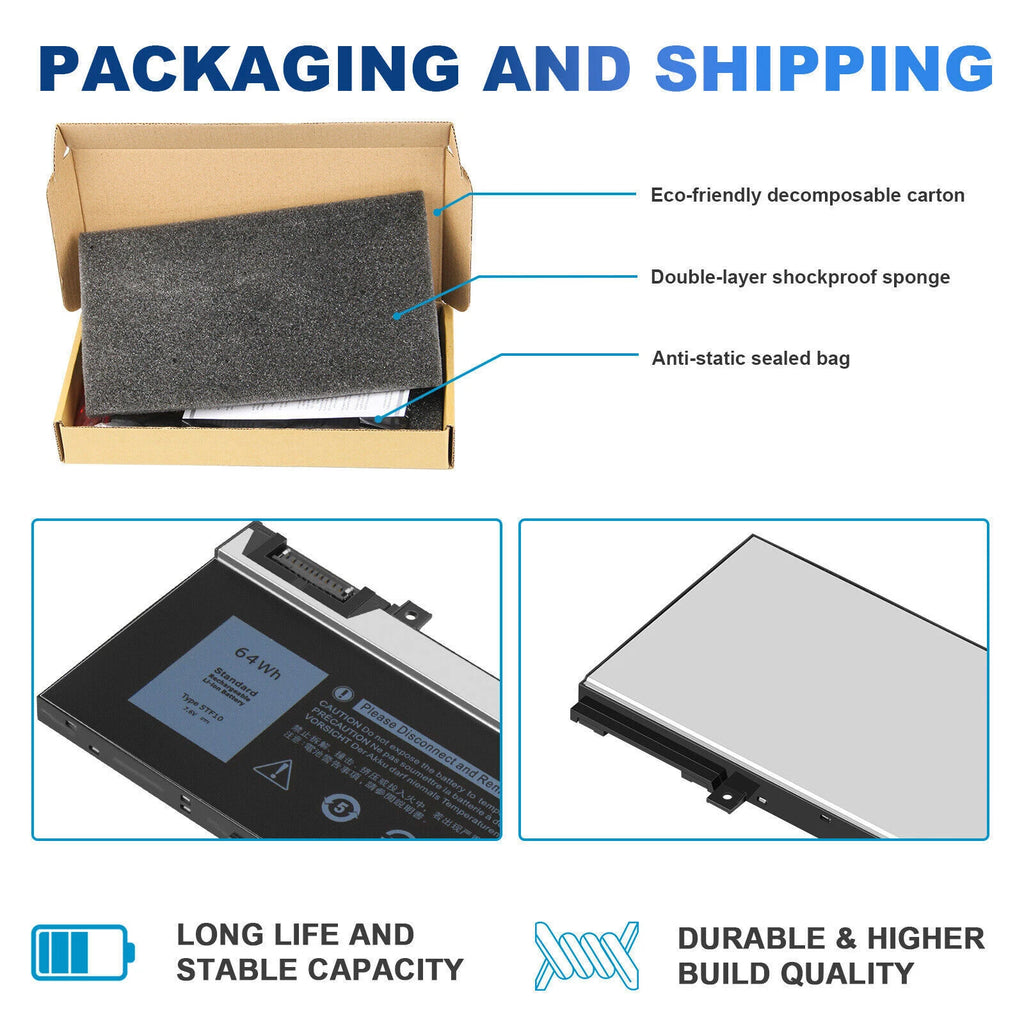 Battery 5TF10 For Dell Precision 7730 7740 7530 7540 P34E P74F001,P74F002 Series
