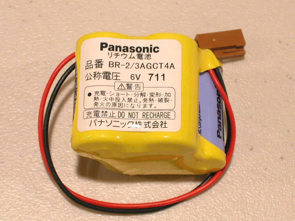 1 pc BR-2/3AGCT4A 6V PLC Lithium Battery w/Plug FANUC NEW (1 battery) MFG 07/24