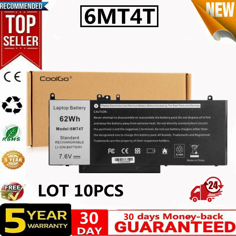 Lot 10PCS 6MT4T Battery For Dell Latitude E5470 E5570 Precision 3510 7V69Y 79VRK