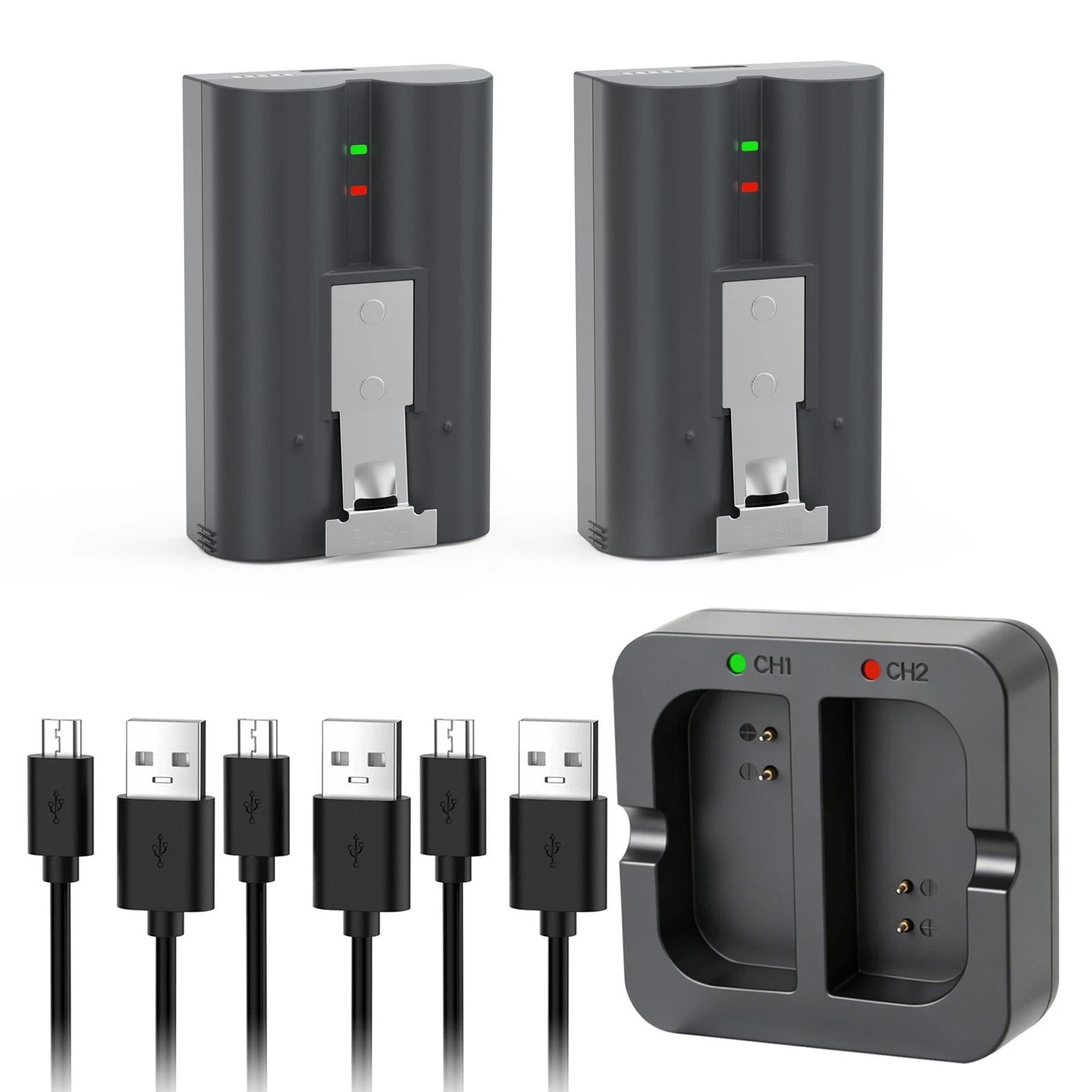 ?2x 8000mAh Battery with charging Station For V4 Ring Video DoorBell 2, 3 4 NEW