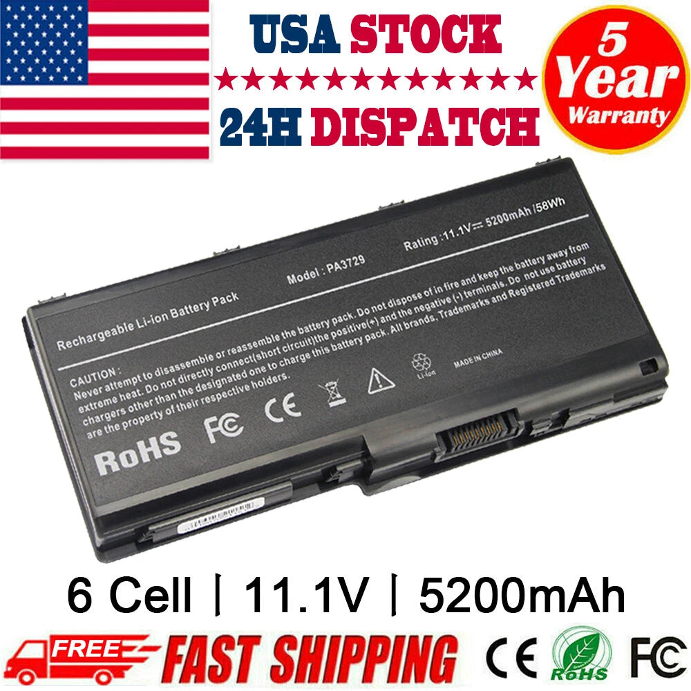6 Cell Laptop Battery for Toshiba Satellite P500-01C PA3730U-1BRS PA3729U-1BRS