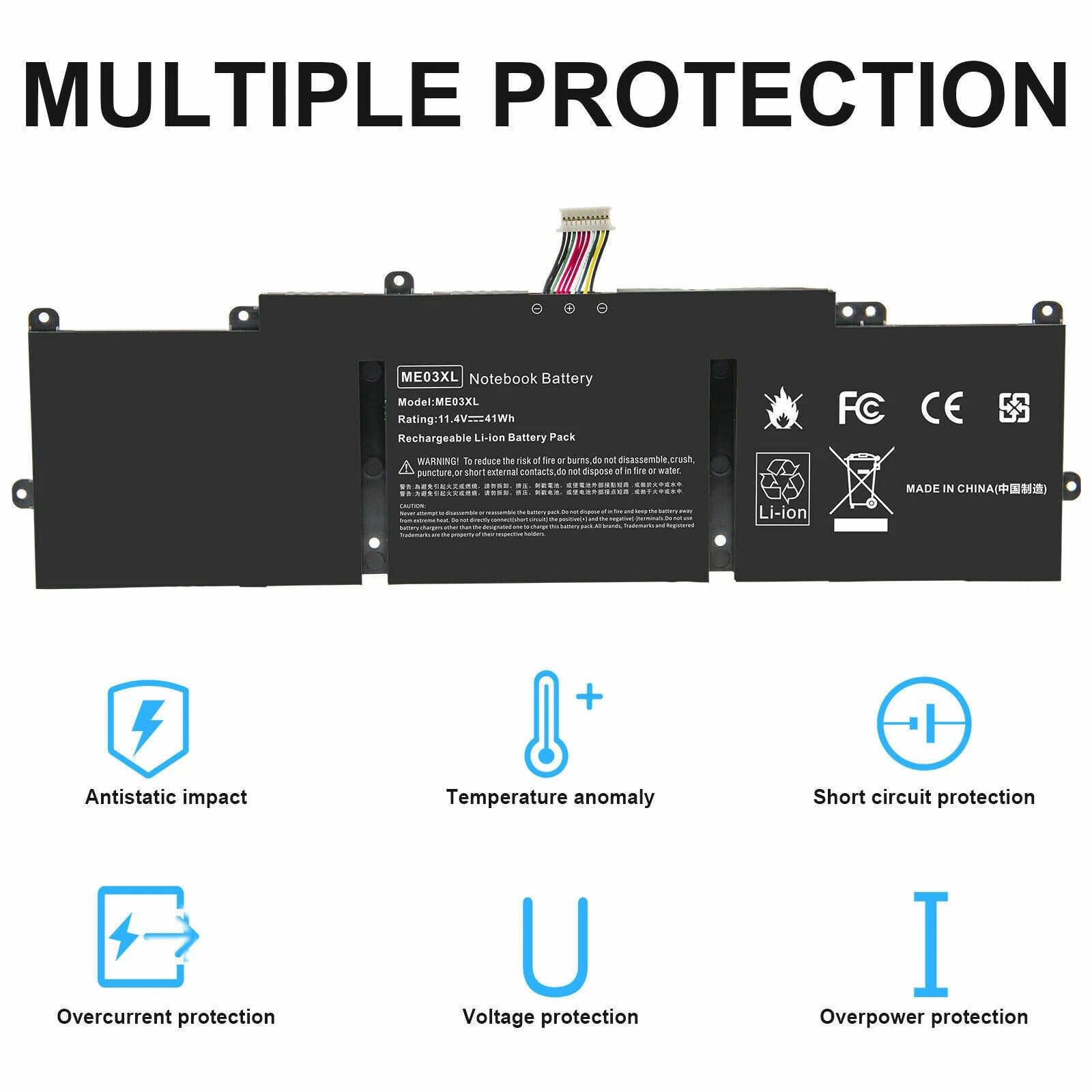 ME03XL 787089-421 Battery For HP Stream 11 and Stream 13 Notebook PC Series