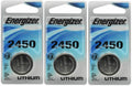 3 x Super Fresh Energizer CR2450 ECR 2450 3v LITHIUM Coin Cell Battery Exp. 2030
