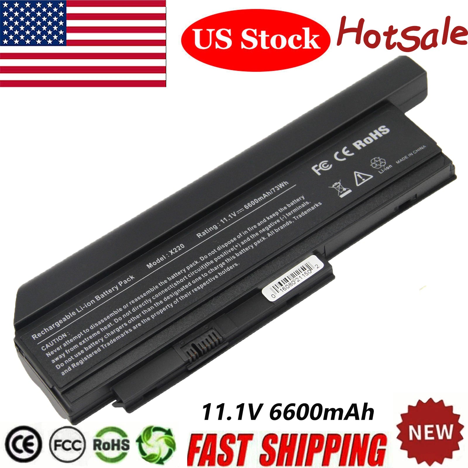 Laptop Battery for Lenovo ThinkPad X220 X220i X220s 45N1019 0A36282 0A36283