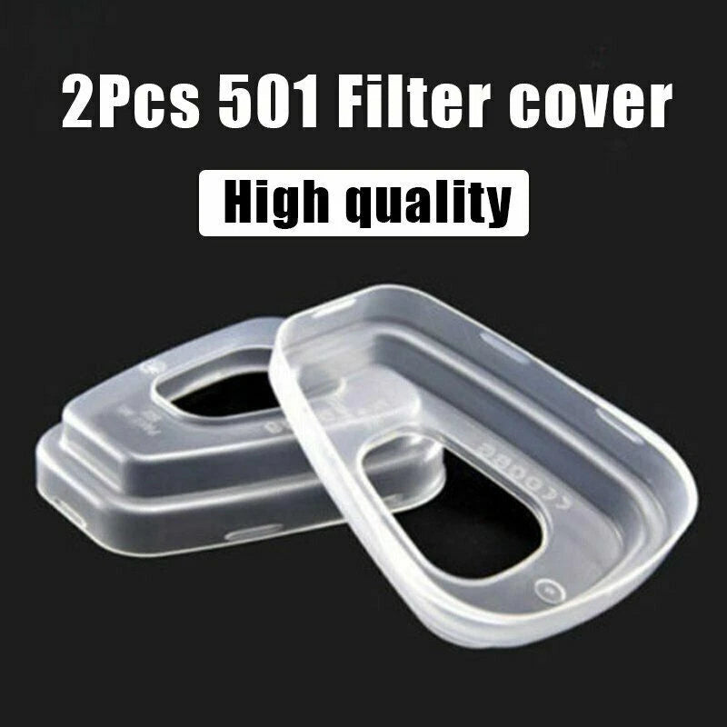 4 Pcs 501 Filter Retainer Cover for 6200 6800 7502 Respirator Facepiece Gas Mask