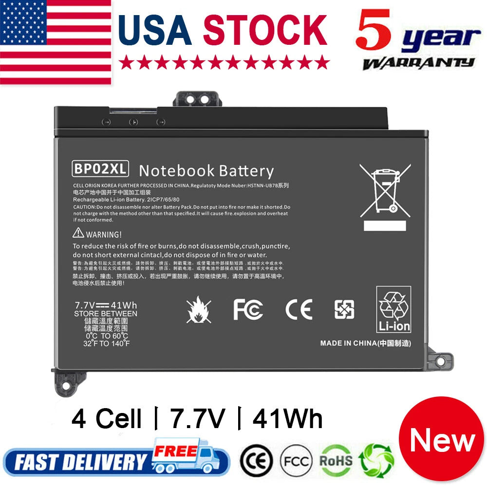 41Wh 4 Cell Battery For HP Pavilion 15-AU 849909-850 849569-541 BP02041XL BP02XL