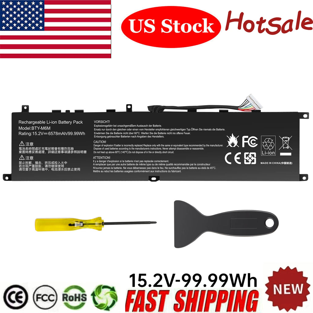 BTY-M6M Battery For MSI GS66 Stealth 10SE 10SF 11UE 11UH GE66 10UG 11UG GE76 NEW