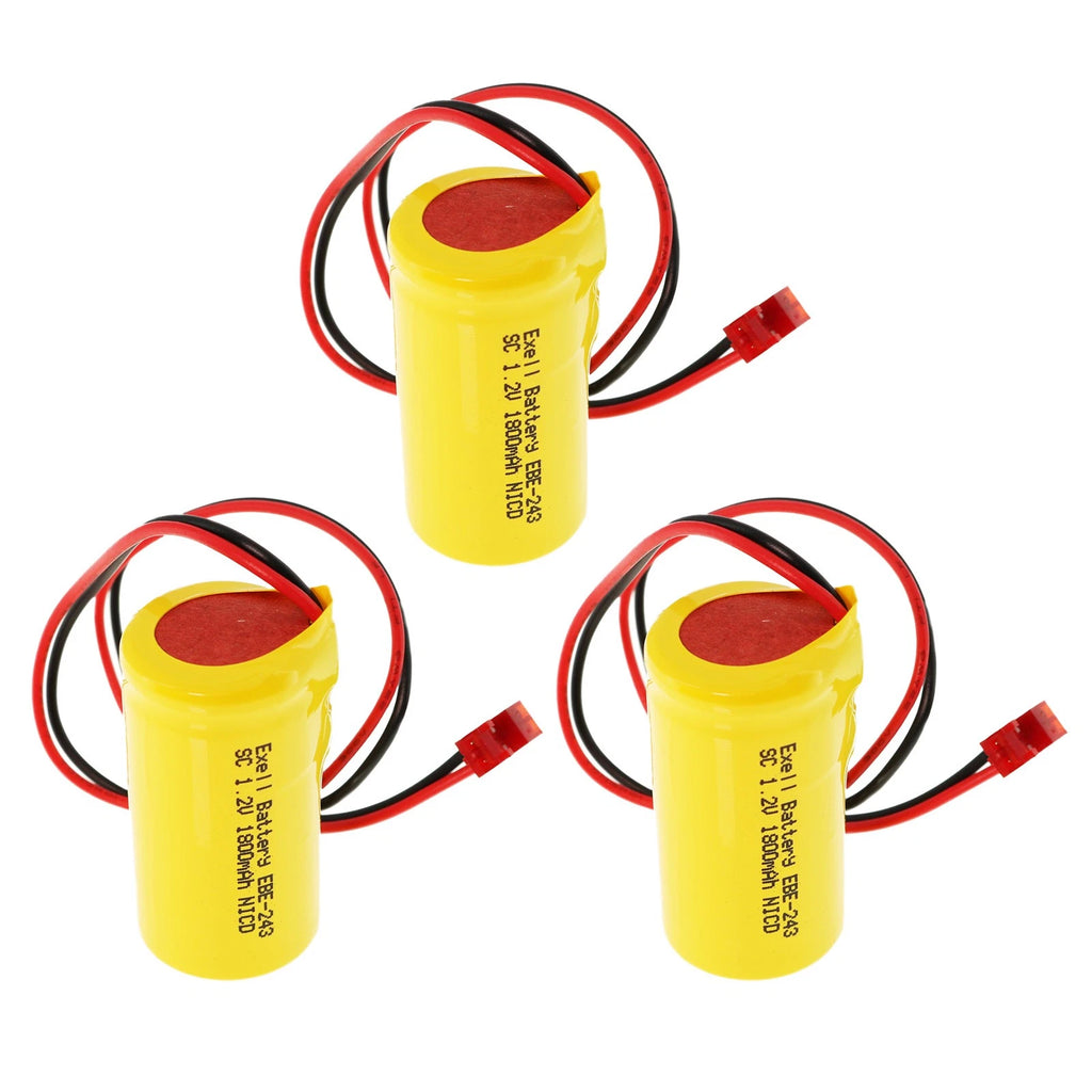 3pc Exit Sign Battery Fits Lithonia 1009S00-MZ ELB0320 ELB1P201NB