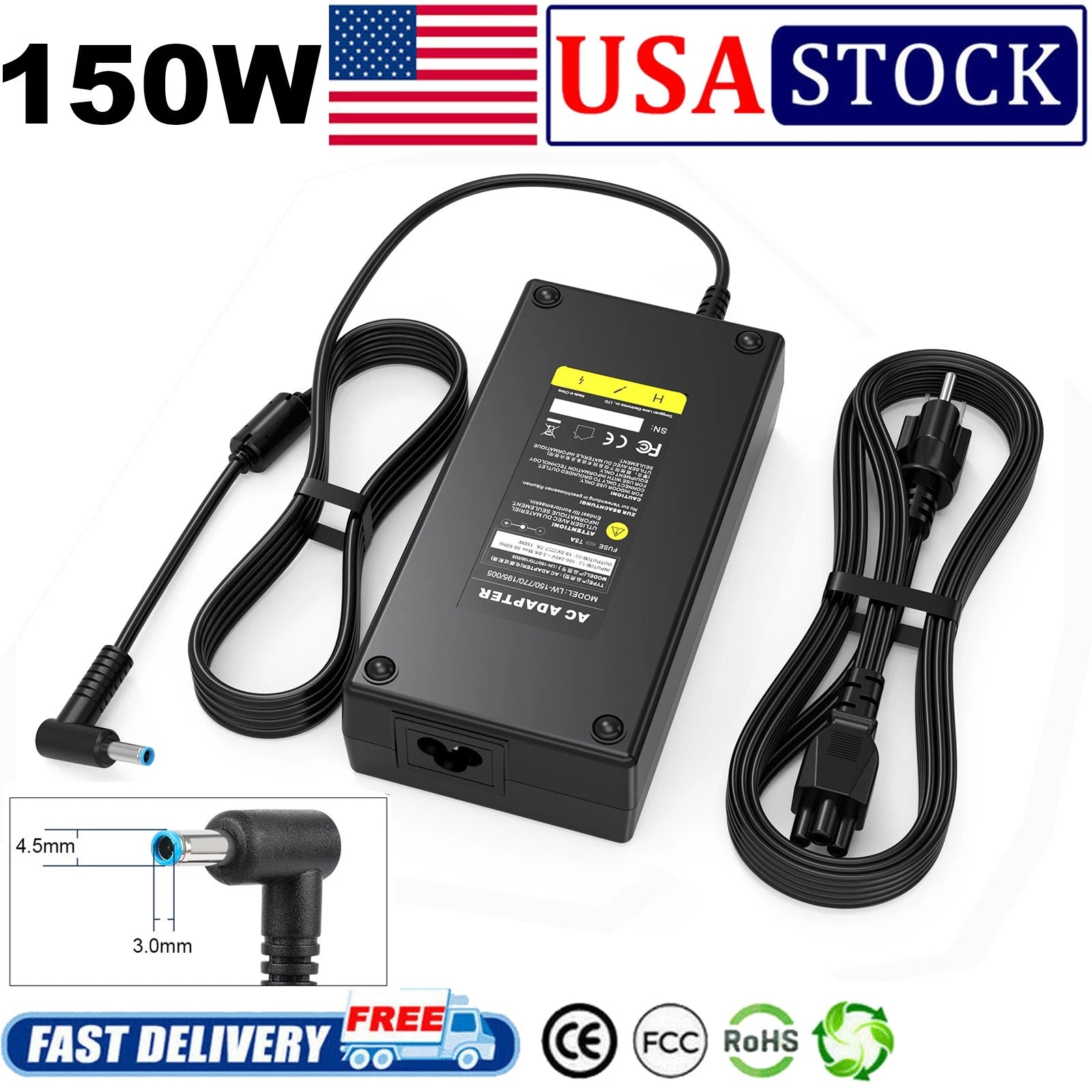 For HP 150W 19.5V 7.7A AC Adapter TPN-DA09 L48757-003 for Pavilion Game Charger
