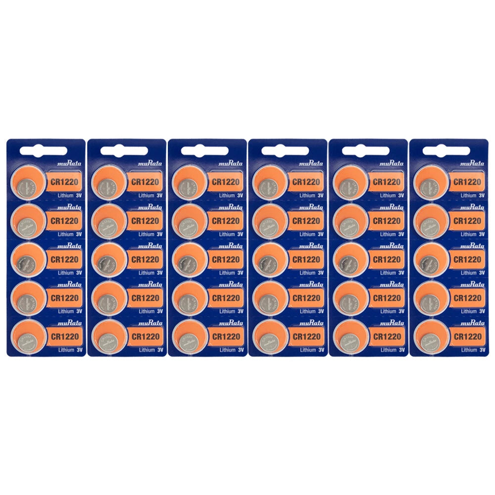 30 MURATA CR1220 ECR1220 CR 1220 3v lithium battery NEW