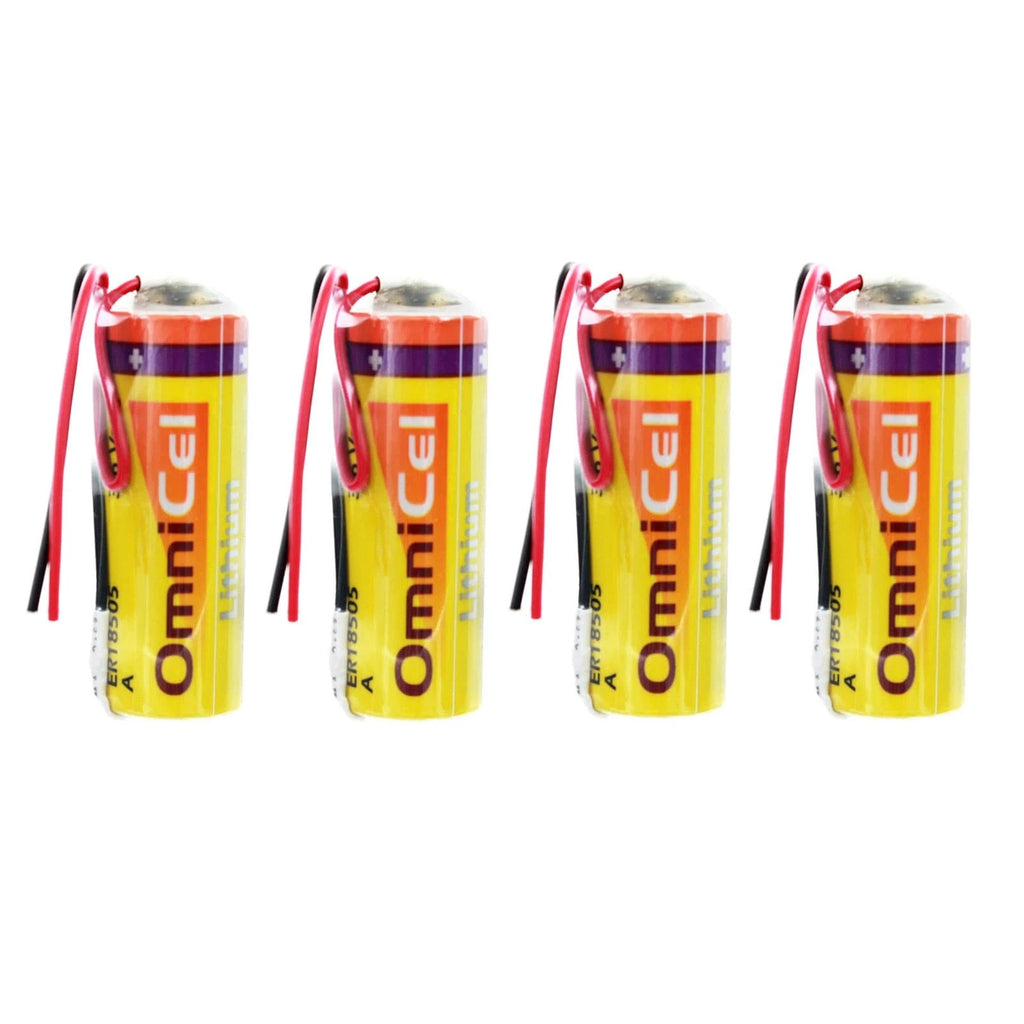 4x Omnicel ER18505 3.6V 3.8Ah A Lithium Battery Wire Leads Utility Telematics