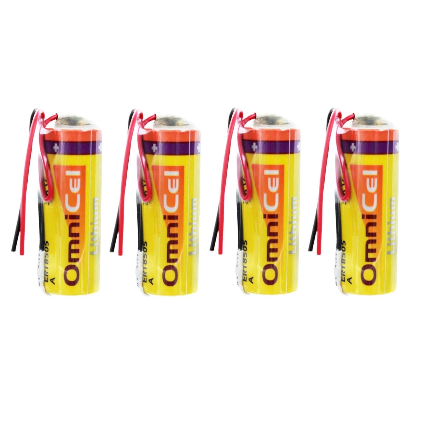 4x Omnicel ER18505 3.6V 3.8Ah A Lithium Battery Wire Leads Utility Telematics