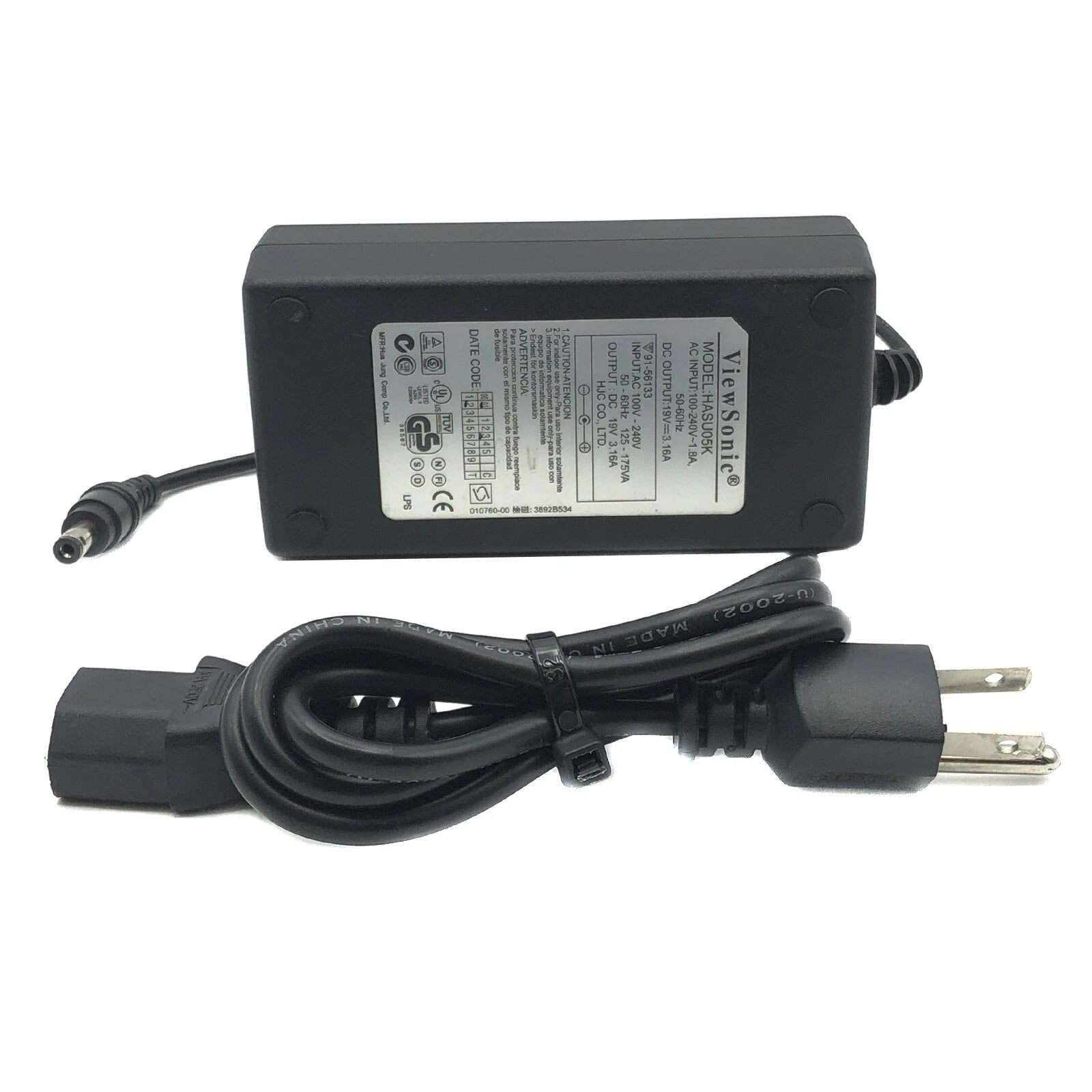 NEW Original ViewSonic AC Adapter Power HASU05K 19V 3.16A Charger