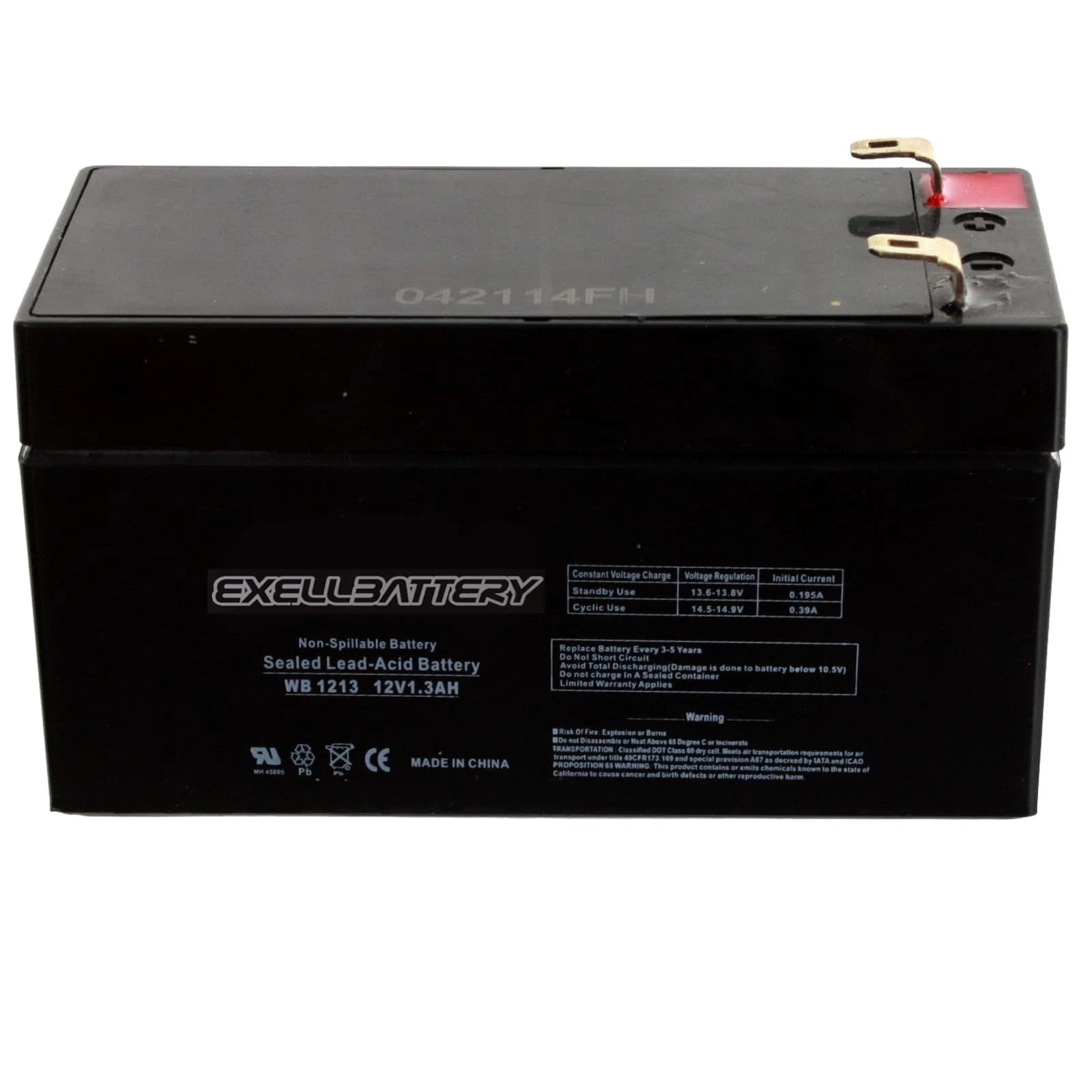 Exell 12V 1.3Ah SLA Battery Rechargeable AGM Compatible With UB1213, D5738