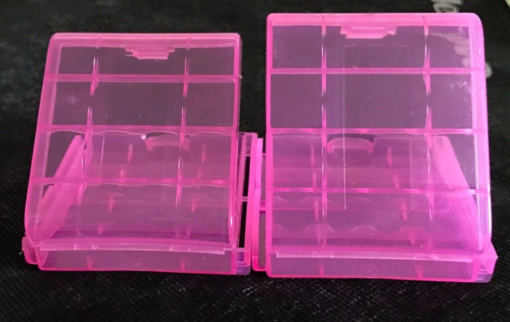 Brand New "2" Plastic Storage Case Holder Boxes for AA,10440, 14500 Battery Pink