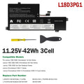 New L18D3PG1 L17M3PB0 L17L3PB0 Battery For Lenovo Chromebook 100E 300E 500E 42Wh