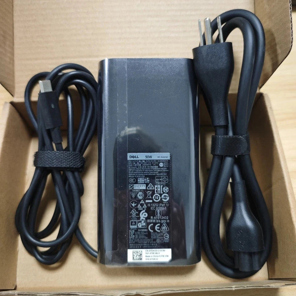 Genuine OEM 90W USB-C Type C AC Adapter Charger For Dell LA90PM170 TDK33 0TDK33