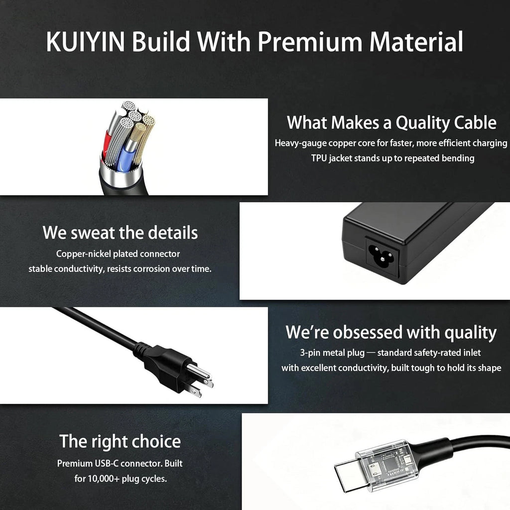 45W USB-C/Type-C For HP Chromebook Lenovo/Acer/Asus/Samsung Power Laptop Charger