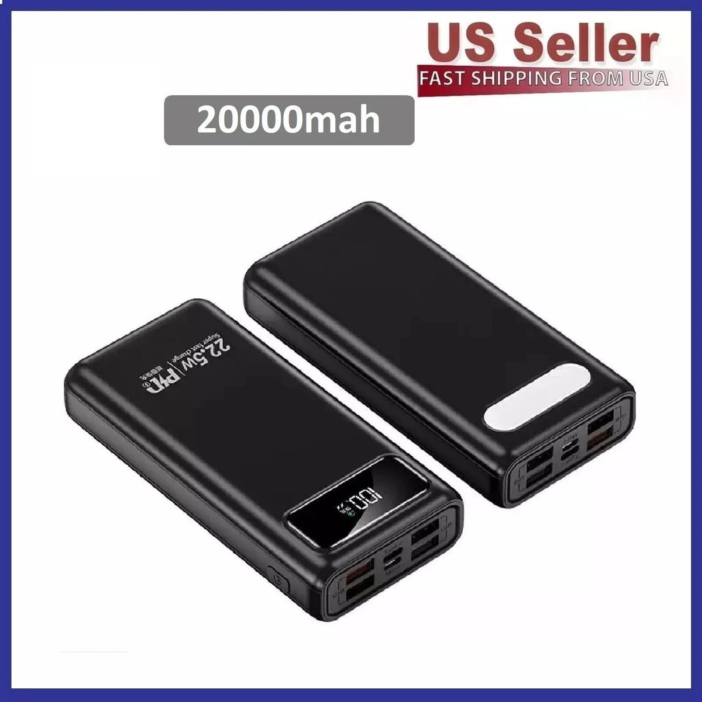 Slim Power Bank 20000mAh Portable External Battery Fast Charger For iPhone