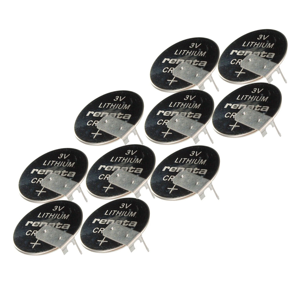 10PC CR2016FH Battery 3V 90mAh Li 2 PC PINS Coin Cell