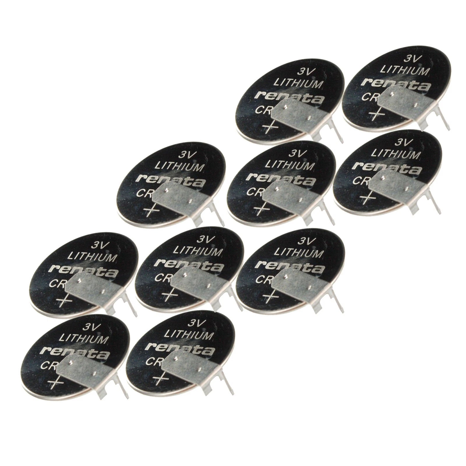 10PC CR2016FH Battery 3V 90mAh Li 2 PC PINS Coin Cell