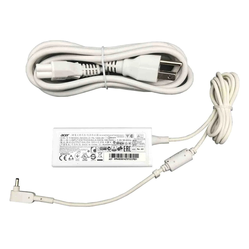 Open Box Genuine Acer Chromebook 13 CB5-311 White Laptop AC Adapter 45W