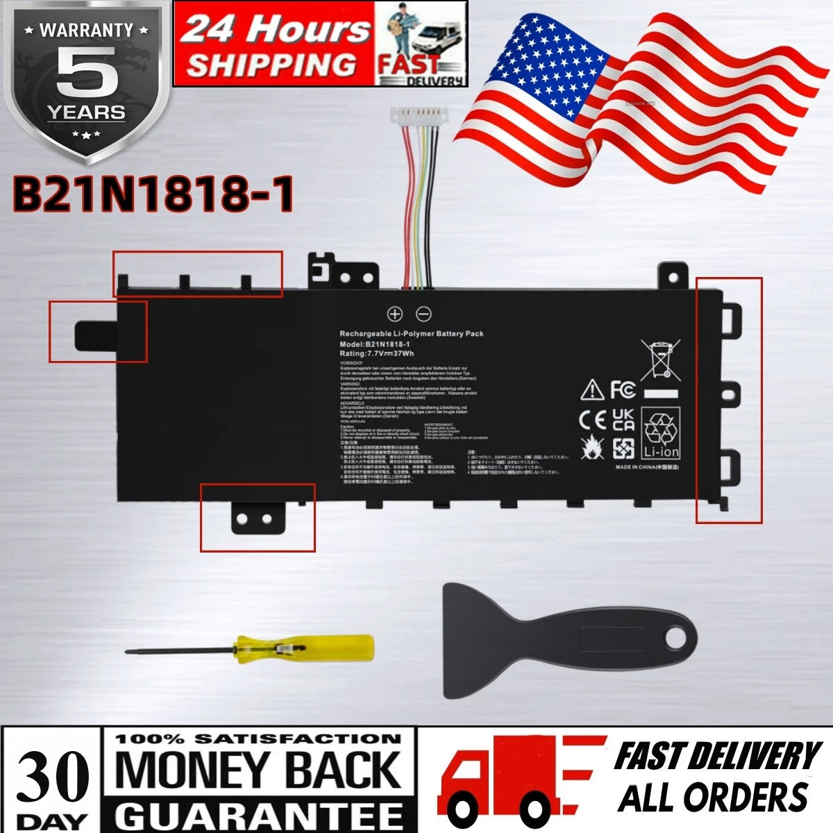 C21N1818-1 Battery For ASUS VivoBook 15 F512FA F512DA F512JA X512DA X512JA F512F