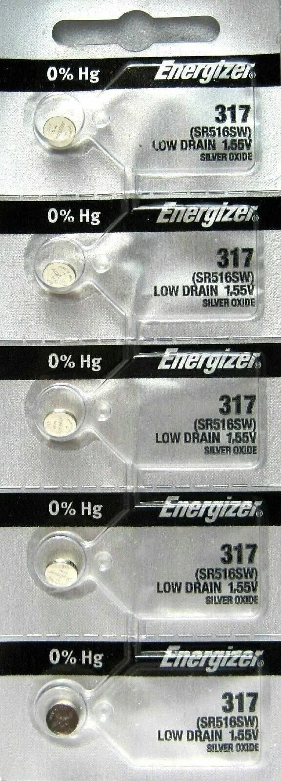 1 Energizer 317, SR516SW, SP317, V317, D317, 616, 280-58, SB-AR, S52, Battery