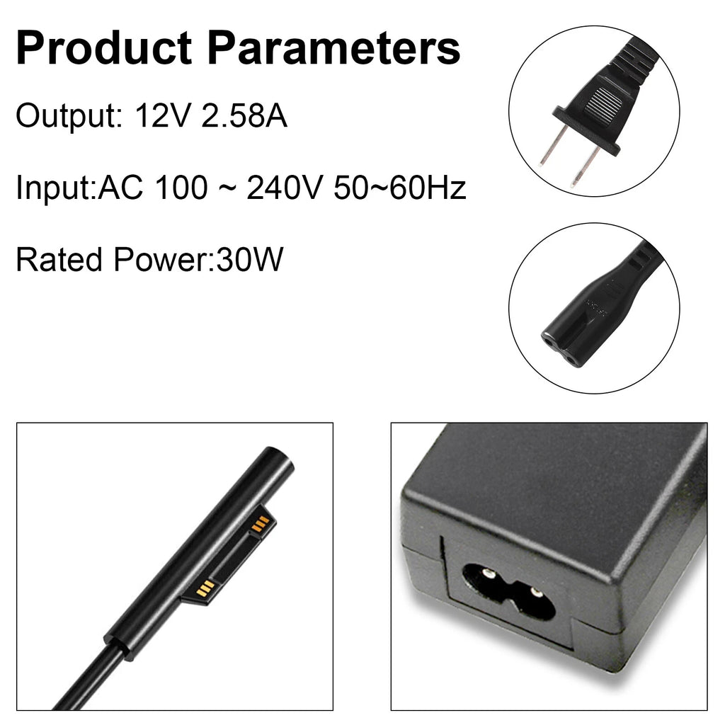 For Microsoft Surface Book 1/2 i5 i7 Surface Pro 3 4 5 Laptop AC Adapter Charger