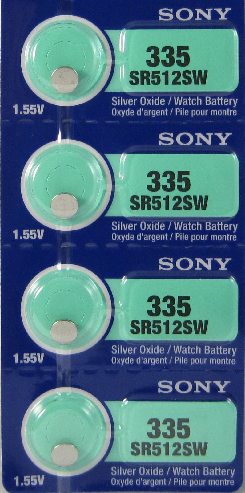 4 Pcs Sony 335 Button Cell 1.55V Batteries