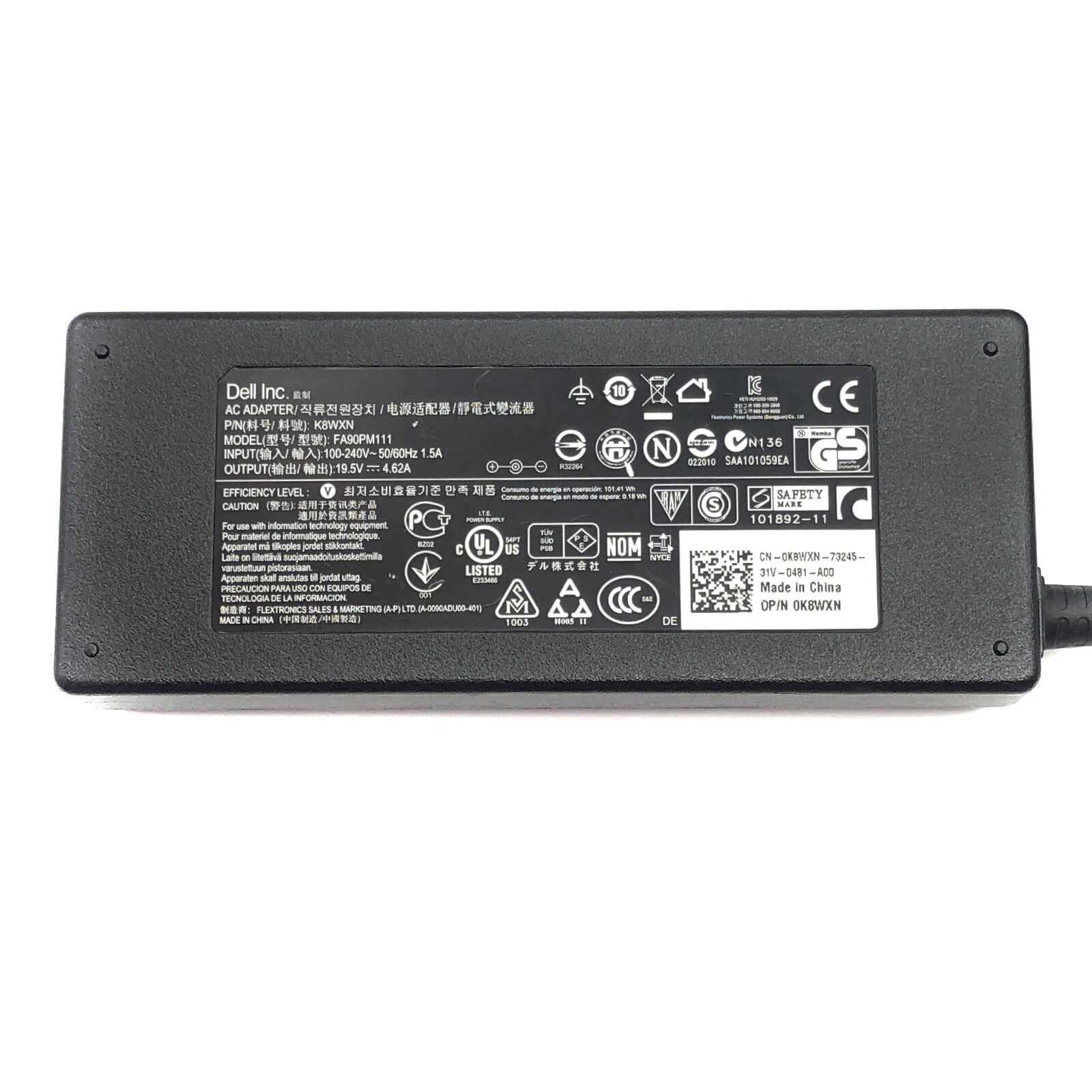 NEW Genuine Dell PA-1900-32D3 WTC0V YY20N Laptop AC Adapter 90W OEM