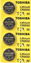 4 Toshiba CR2032 3V Lithium Coin Battery 2032 DL2032 Batteries