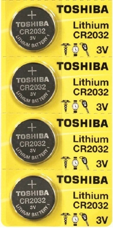 4 Toshiba CR2032 3V Lithium Coin Battery 2032 DL2032 Batteries