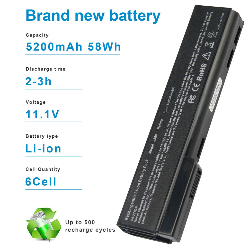 Battery for HP 8460p 6360B 628666-001 628668-001 628670-001 631243-001 cc06