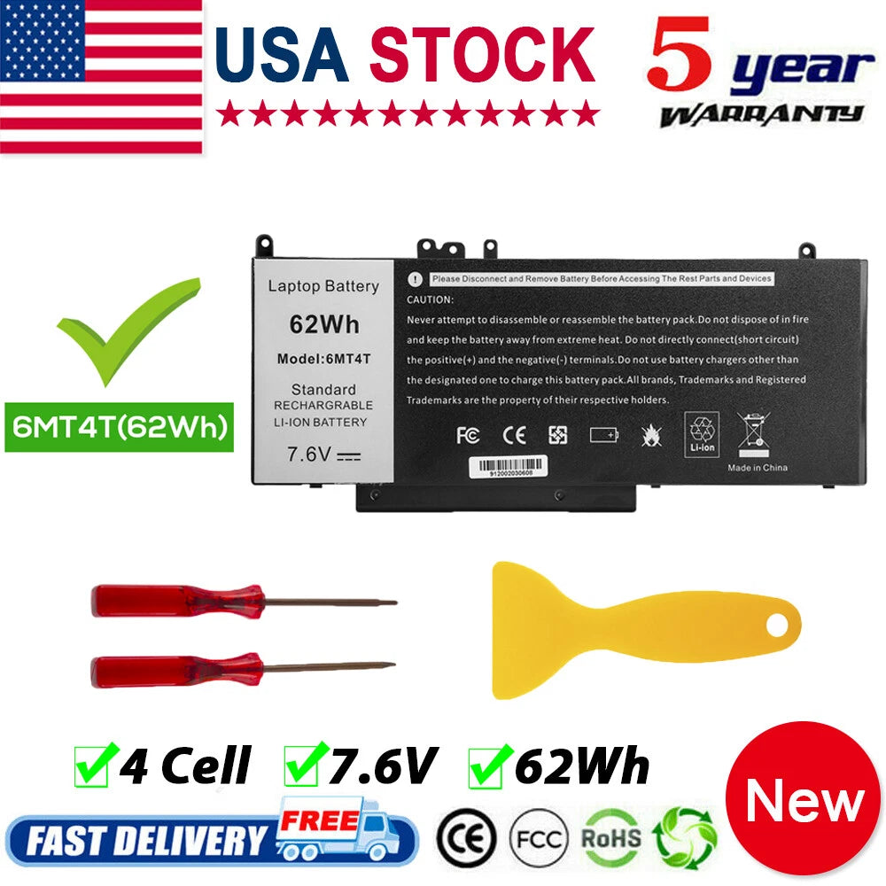 6MT4T 4 Cells Battery For Dell Latitude E5470 E5570 Precision 3510 79VRK Laptop