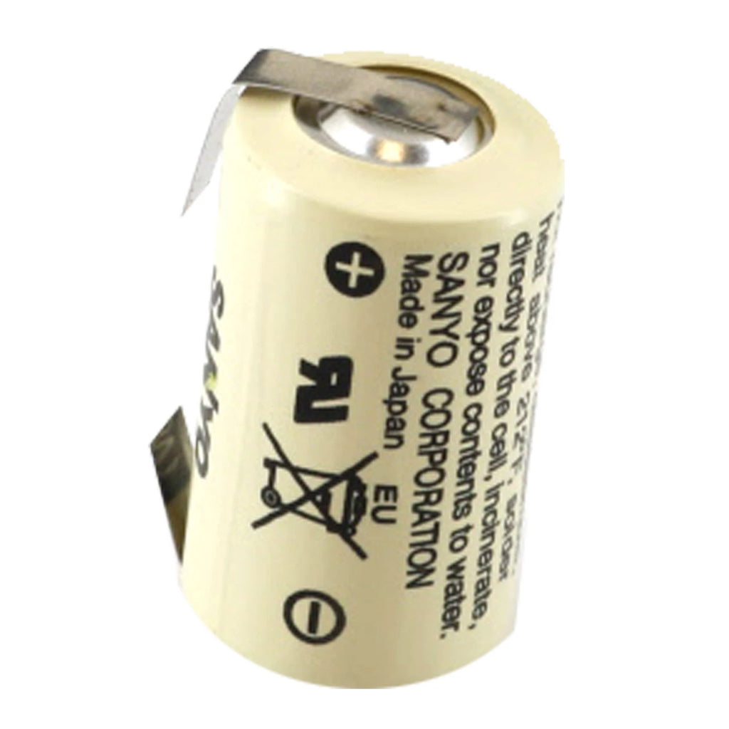 Exell PLC-7 with Tabs 3V 1/2 AA Lithium Battery Compatible With Sanyo CR2NP
