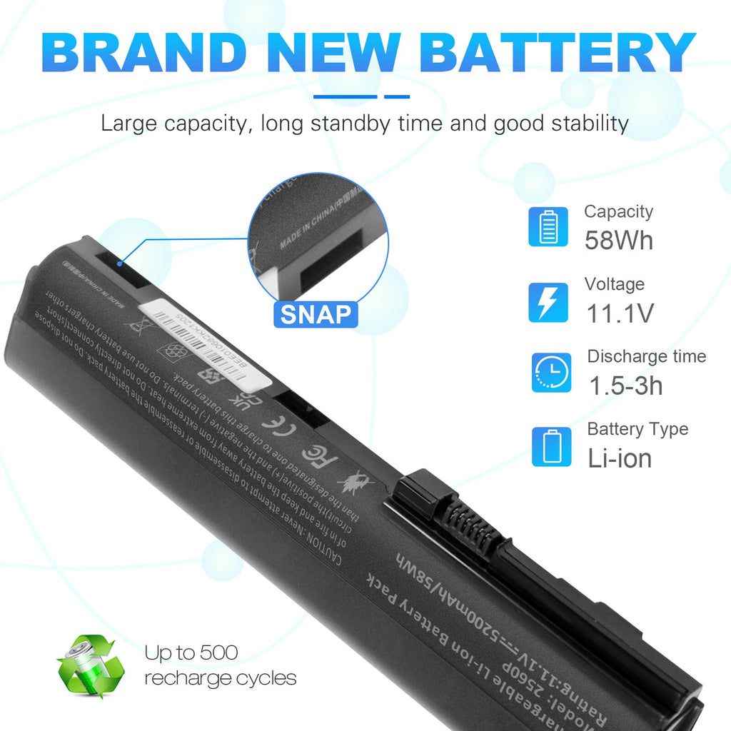 SX06XL Laptop Battery for HP Elitebook 2560p 2570p Serie 463309-241 QK644AA SX09