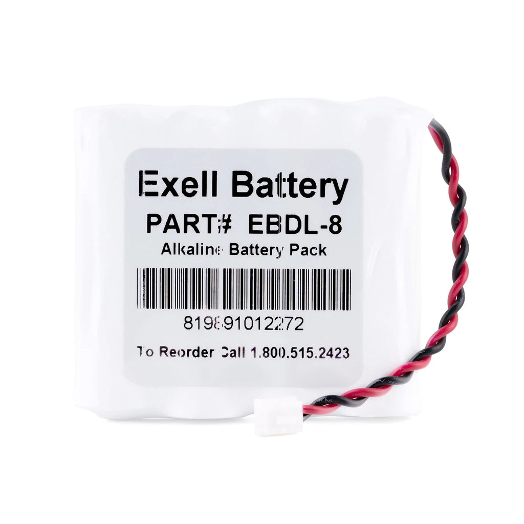 Exell Battery EBDL-8 Replacement Battery For Saflok 28110 884952 A28110 DL-8
