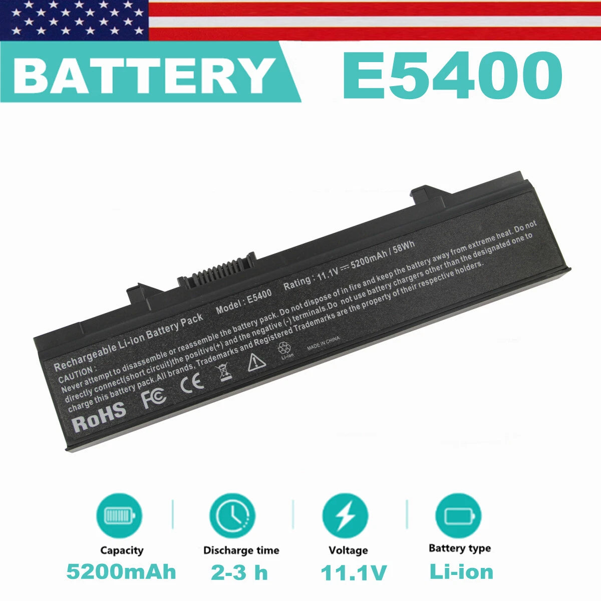 Battery / Charger For Dell Latitude E5400 E5500 E5410 E5510 KM742 KM970 KM771